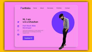 Create Simple Personal Portfolio Website with HTML & CSS | Portfolio using html and css  |