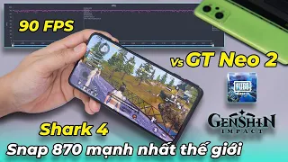 Snap 870 mạnh nhất thế giới! Test game cực nặng trên Black Shark 4, so sánh với Realme GT Neo 2!