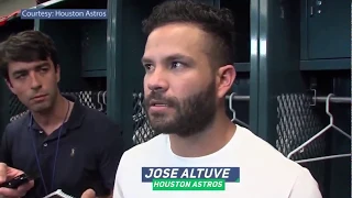 Jose Altuve interview about being booed and banging in the crowd