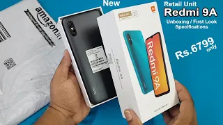 Redmi 9A Unboxing / First Look || 2Gb 32Gb Rs.6799 | Redmi 9A Retail Unit Hands On First Look