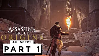 ASSASSINS CREED ORIGINS Walkthrough Gameplay Part 1 - (4K 60FPS) - No Commentary