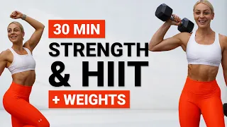 30 MIN FULL BODY POWER WORKOUT | Build Strength + Tone | Dumbbells | Weights + Bodyweight HIIT