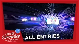ALL 16 ENTRIES OF THE 2017 JUNIOR EUROVISION SONG CONTEST 🎶 🎉