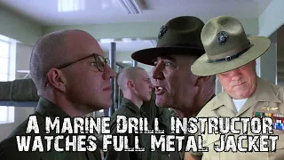 A Marine Drill Instructor watches Full Metal Jacket