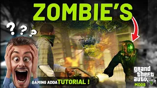 GTA 5 Zombie 🤷‍♀️🤷‍♂️ Mod 2023 | How to Install ZOMBIE MOD | STEP BY STEP | Work in 2023 🔧🔧