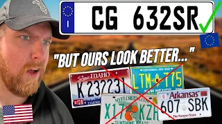 American Reacts to Why European Number Plates are BETTER