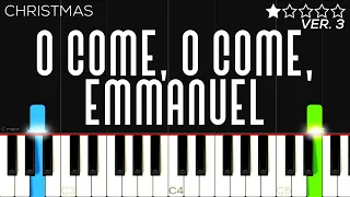 Christmas - O Come, O Come Emmanuel | EASY Piano Tutorial