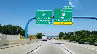 Interstate 76 west | Pennsylvania Turnpike | Somerset, PA to I-376 near Pittsburgh, PA