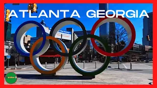 Downtown Atlanta Georgia USA | Walking Tour - 4K