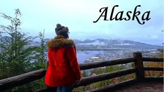 Walking Downtown Ketchikan / Hiking Rainbird Trail -  Rainy Day Adventure in Alaska