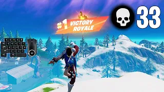 33 Elimination Solo vs Squads Win Full Gameplay Season 3 (Fortnite PC Keyboard)