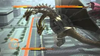 GODZILLA PS4 versus mode : Mecha King Ghidorah vs. Destroyah vs. Burning Godzilla 90's