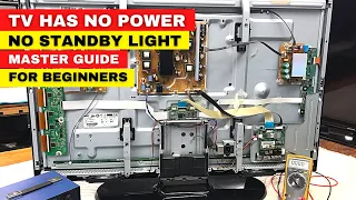 Fix LCD LED TV Won't Turn On/ No Power/ No standby Light | You Must Know Before Repair TV