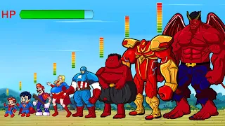 Evolution of SUPERHERO: Hell HULK, IRON SpiderMan & SUPERGIRL in Marvel Team: Size Comparison |FUNNY