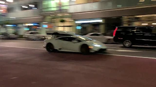 Twin Turbo Lamborghini Acceleration with Flames (4k)