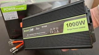 Unboxing Green Cell Power Inverter electricity converter from car 12V to 230V 1000W