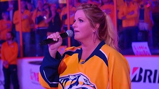 Trisha Yearwood sings Star Spangled Banner ahead of Game 6