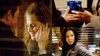 Castle 5x07 Moment: Castle & Beckett Touching Hands Caressing Face Caught on Camera & Scene w Gates