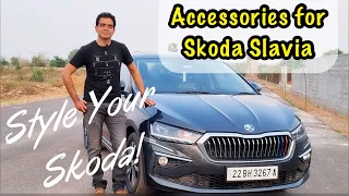 SKODA SLAVIA COMPLETE ACCESSORIES FROM SKODA & AFTER MARKET WITH PRICES | STYLE YOUR SKODA