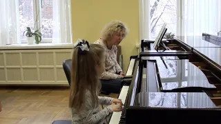 13.02.2019 First lesson by Mira Marchenko with Ulyana Rodina, classroom of the Central Music School