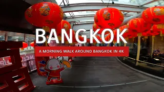THAILAND, BANGKOK - 4K Walking tour: A walk down Sukhumvit road in the morning in Bangkok