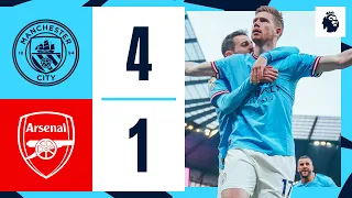 HIGHLIGHTS Man City 4-1 Arsenal | De Bruyne (2), Stones, Haaland Goals | Premier League