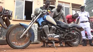 THIS IS ZIGGY WINE'S BIKE (MOTORCYCLE) WHICH POLICE HAS AS AN EXIBIT.