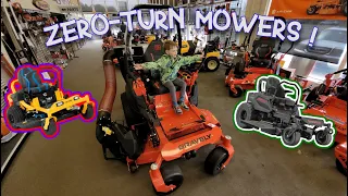 Lawnmowers & Zero-Turn / Stand-on Mowers | Kids and Lawnmower Videos | Antique Ariens riding mower