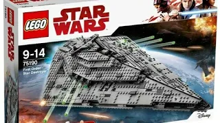 Обзор на  LEGO STAR WARS звёздный разрушитель первого ордена (75190)