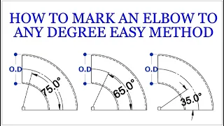 How to Mark and Cut a 90 degree Elbow to Any Degree.