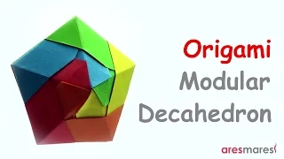 Origami (UFO like) Decahedron (easy- modular)