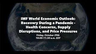 IMF World Economic Outlook: Recovery During a Pandemic