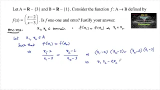 Let A=R-{3}&B=R-{1}Consider the function f:A to B defined by f(x)=(x-2/x-3) Is f one-one & onto|CBSE