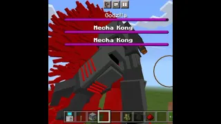 Godzilla vs 2 Mecha Kong In Minecraft. #shorts