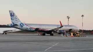 Airbus A321 Aeroflot Gzhel departure from Murmansk