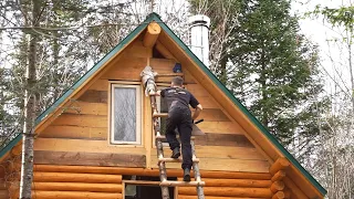 Building A Log Cabin | Ep. 43 | Almost ready for winter! - Insulation and Woodshed