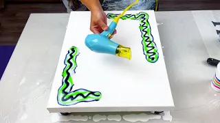 # 363 - EASY Two Colour Blow Out!  Acrylic Pouring Tutorial