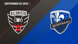 HIGHLIGHTS: D.C. United vs. Montreal Impact | September 29, 2018