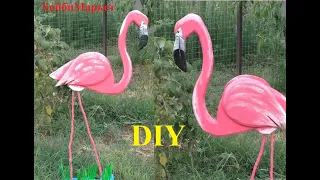 How to make a FLAMINGO with your own hands. Perfect decoration of the garden. HobbyMarket