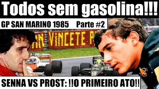 Gp de IMOLA 1985. O 1º ato da batalha de Senna vs Prost na pista!