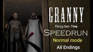 Granny: chapter two Speedrun all endings Glitchless