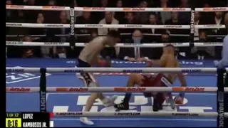 George Kambosos JR disrespect Teofimo Lopez  with a brutal Punch to the face Drop Lopez | Replay in