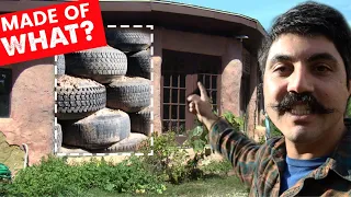 WHY Did They Built a SELF SUFFICIENT HOUSE out of OLD TIRES? (*surprisingly beautiful!) - Earthships