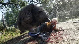 RDR2 - Hosea Got Brutally Mauled By The Legendary Bear and Everyone Helps Him