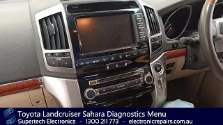 Toyota Landcruiser Sahara Diagnostics Menu