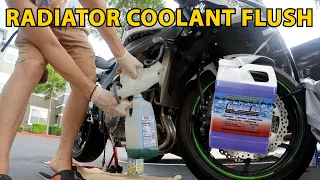 How to Radiator Coolant Flush on 2021 Kawasaki Ninja ZX6R | Engine Ice