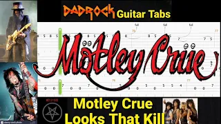 Looks That Kill - Motley Crue - Guitar + Bass TABS Lesson (Playback Request)