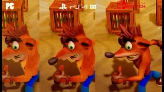 [4K] Crash Bandicoot – PC Max vs PS4 Pro vs Nintendo Switch Graphics Comparison Gameplay