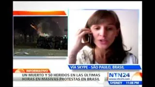 Más de 50 heridos y decenas de detenidos han dejado violentas manifestaciones en Brasil