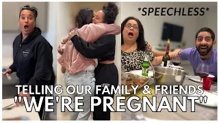TELLING OUR FAMILY & FRIENDS WE'RE PREGNANT! *THEY HAD NO IDEA & WERE VERY EMOTIONAL*